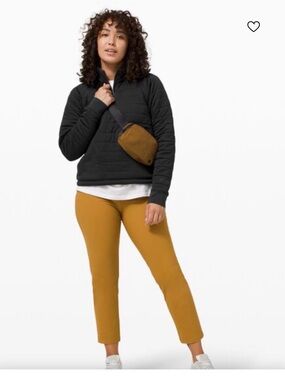 Lululemon Dynamic Movement 1/2 Zip Black Quilted Pullover 8